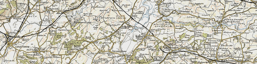 Old map of Arkholme in 1903-1904