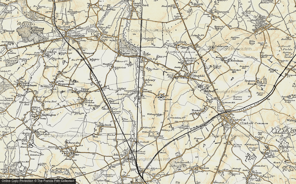 Old Map of Arlesey, 1898-1901 in 1898-1901