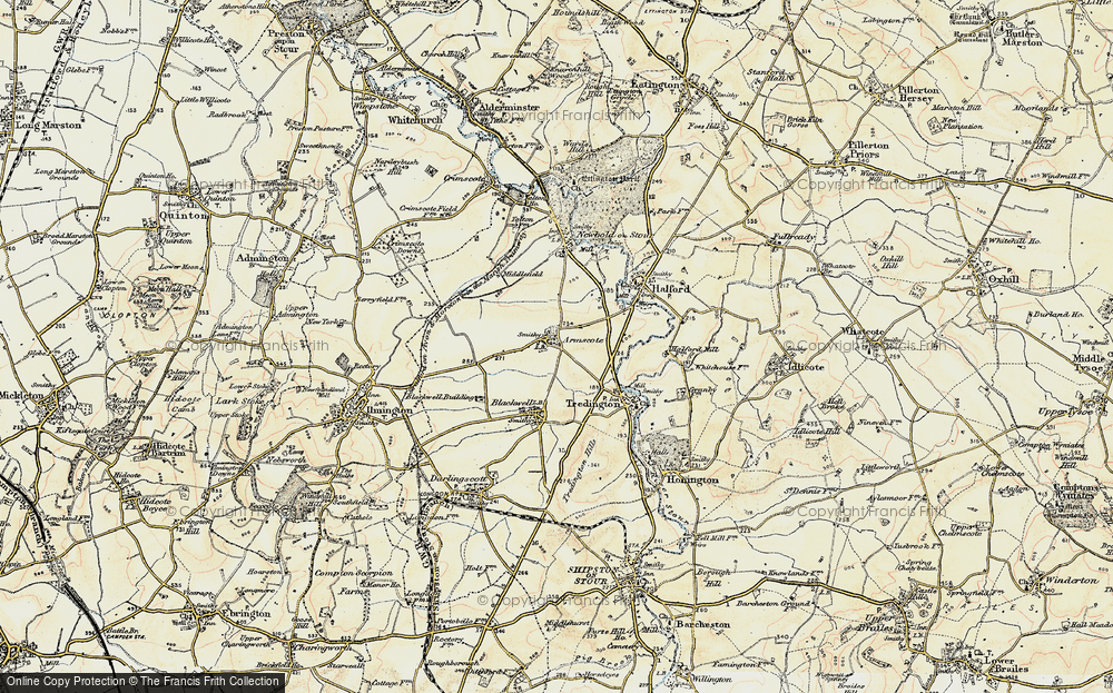 Old Map of Armscote, 1899-1901 in 1899-1901