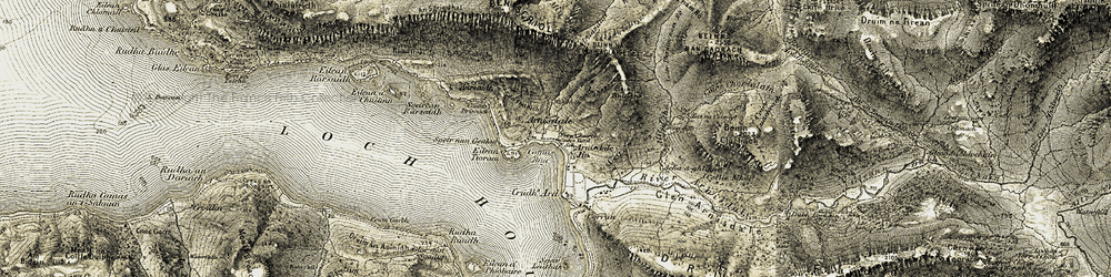 Old map of Bealach Arnasdail in 1908