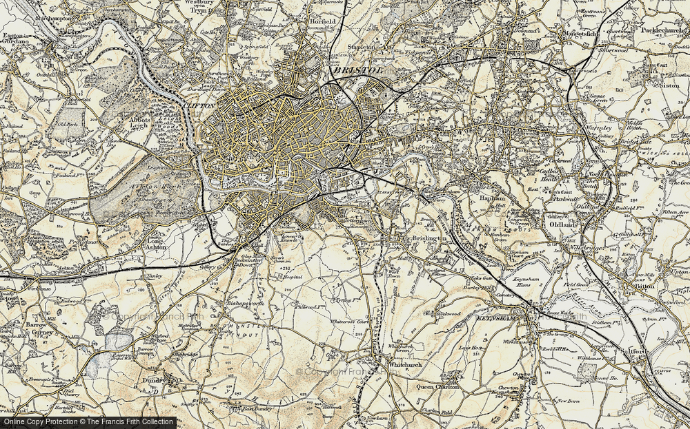Old Map of Arno's Vale, 1899 in 1899