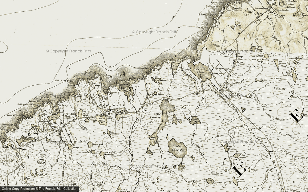 Old Map of Historic Map covering Abhainn Èirearaigh in 1911