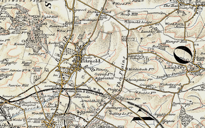 Old map of Arnold Lodge in 1902-1903