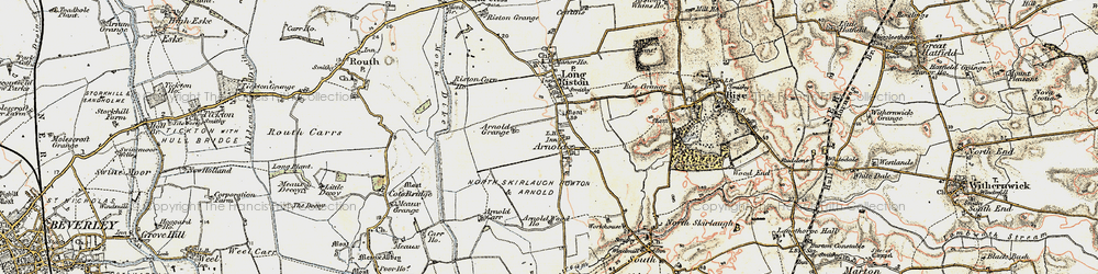 Old map of Arnold Grange in 1903-1908