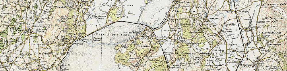 Old map of Arnside Knott in 1903-1904