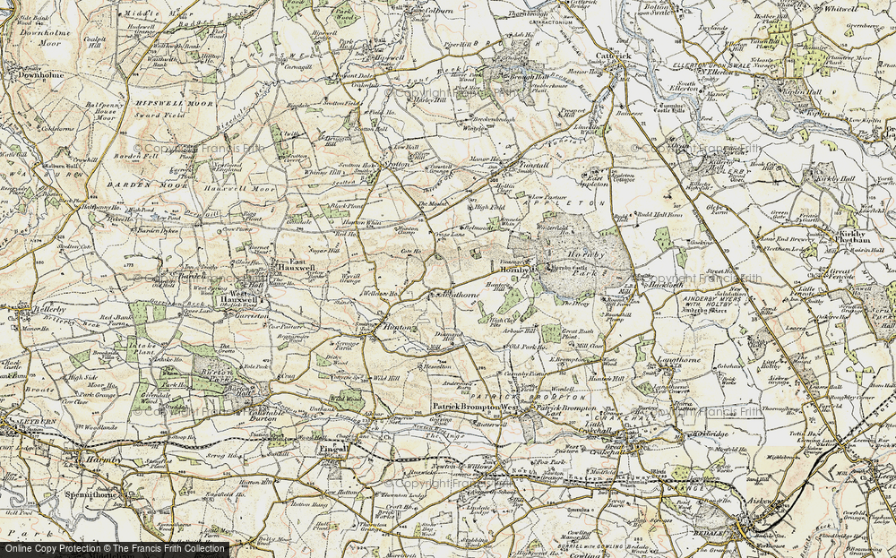 Old Map of Arrathorne, 1904 in 1904