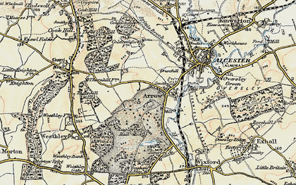 Old map of Ragley Hall in 1899-1902