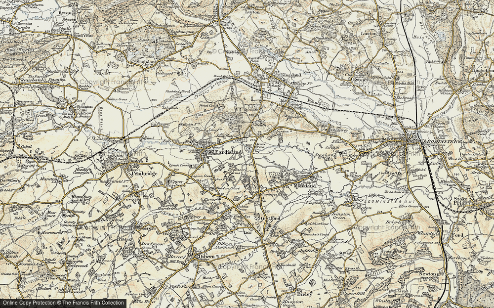Old Map of Arrow Green, 1900-1903 in 1900-1903
