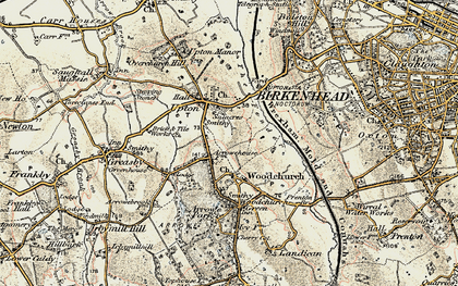 Old map of Arrowe Hill in 1902-1903
