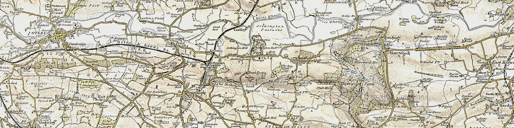 Old map of Arthington in 1903-1904