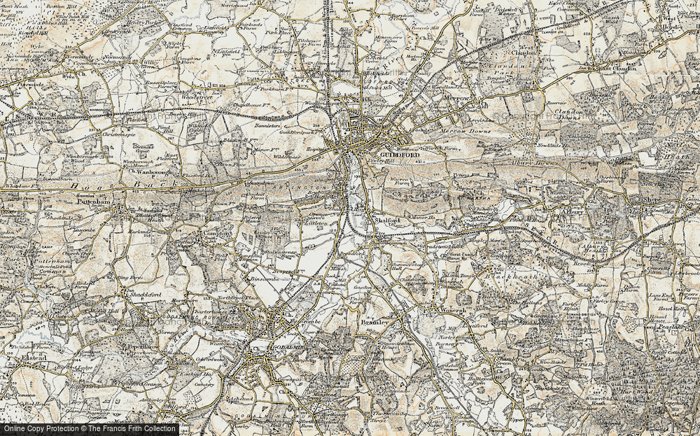 Old Map of Artington, 1898-1909 in 1898-1909