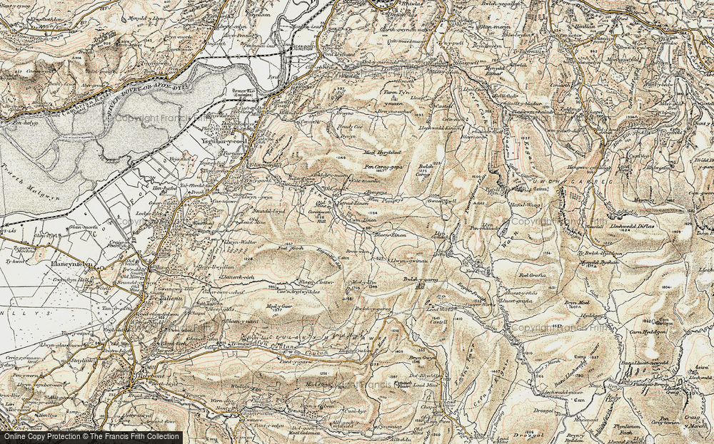 Old Map of Artists Valley, 1902-1903 in 1902-1903