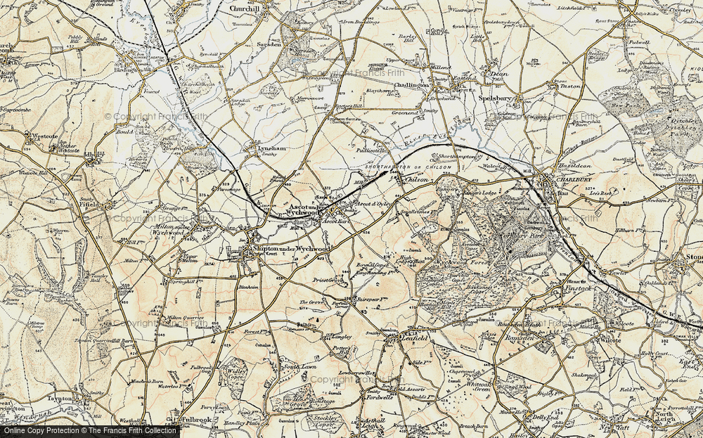 Old Map of Ascott-under-Wychwood, 1898-1899 in 1898-1899