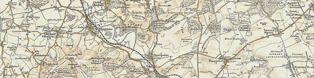 Old map of Ash in 1897-1909