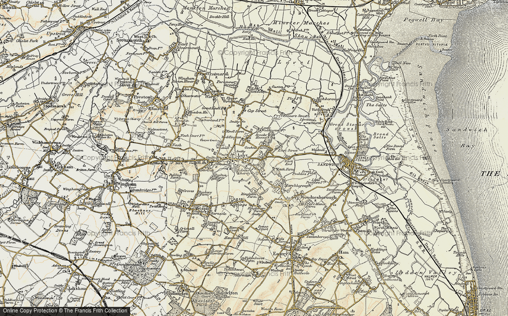 Old Map of Ash, 1898-1899 in 1898-1899