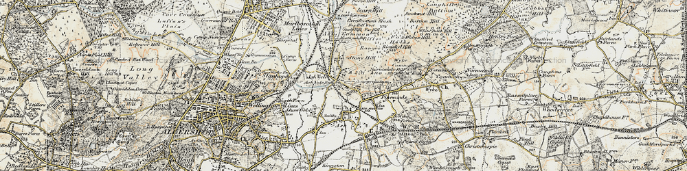 Old map of Ash Common in 1898-1909