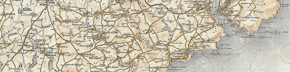Old map of Ash in 1899