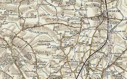 Old map of Ash Green in 1901-1902
