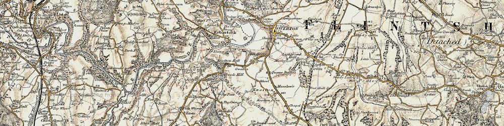 Old map of Ash Grove in 1902