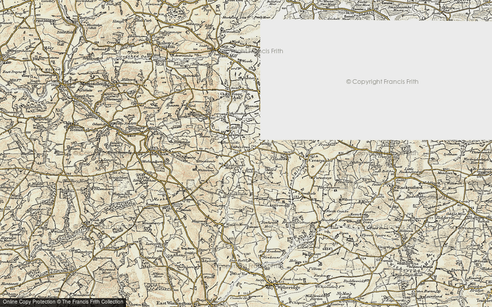 Old Map of Ash Moor, 1899-1900 in 1899-1900