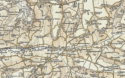 Old map of Ashculme in 1898-1900