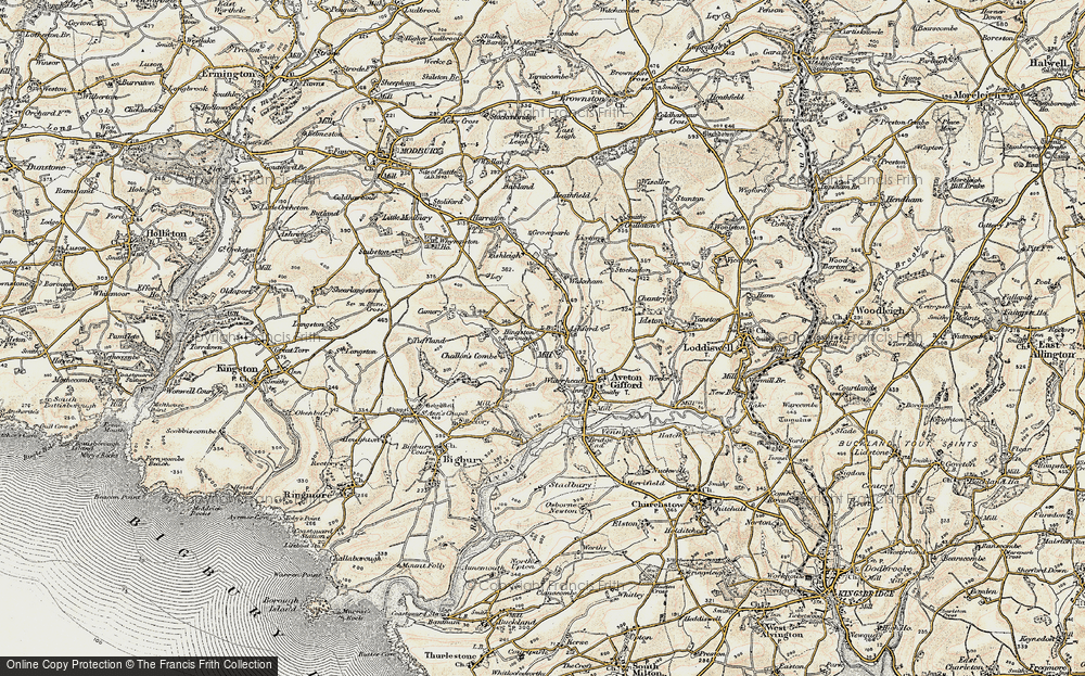 Old Map of Historic Map covering Ley in 1899-1900