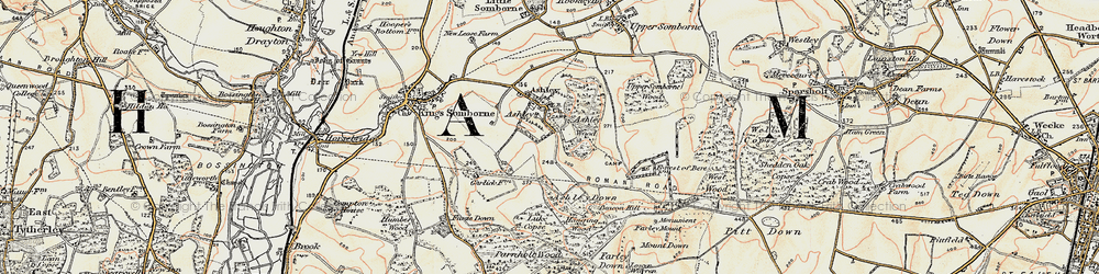 Old map of Parnholt Wood in 1897-1900