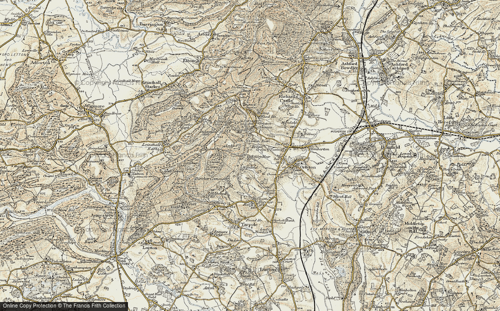 Old Map of Ashley Moor, 1901-1903 in 1901-1903