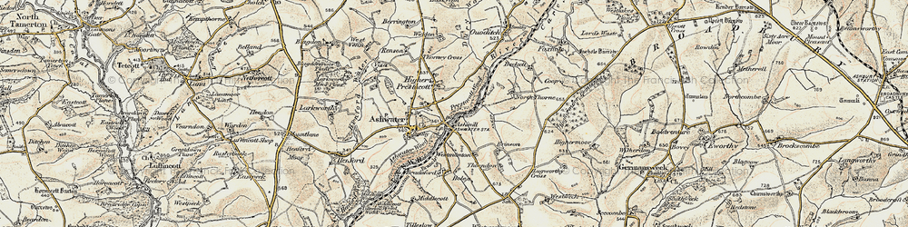 Old map of Ashmill in 1900
