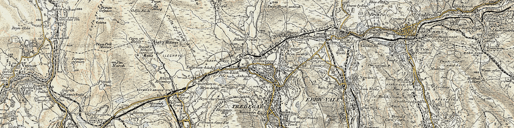 Old map of Ashvale in 1899-1900