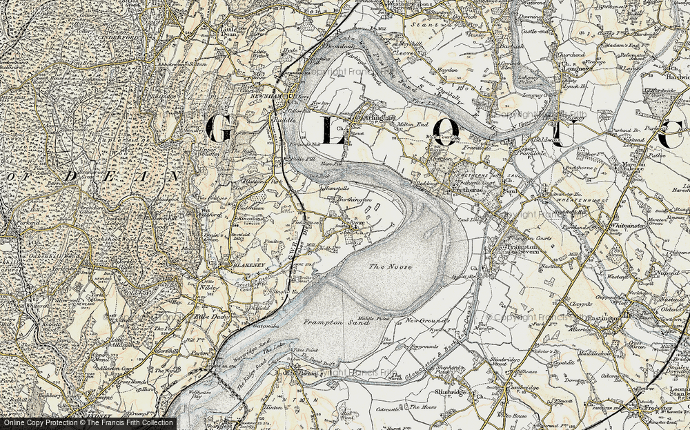 Old Map of Awre, 1899-1900 in 1899-1900