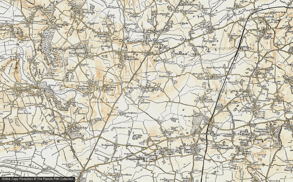 Old Map of Babcary, 1899 in 1899