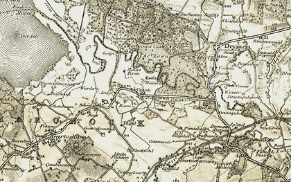 Old map of Buchanan Old Ho in 1905-1907
