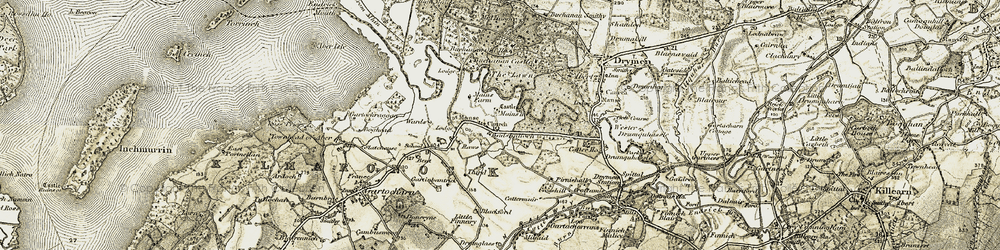Old map of Badshalloch in 1905-1907