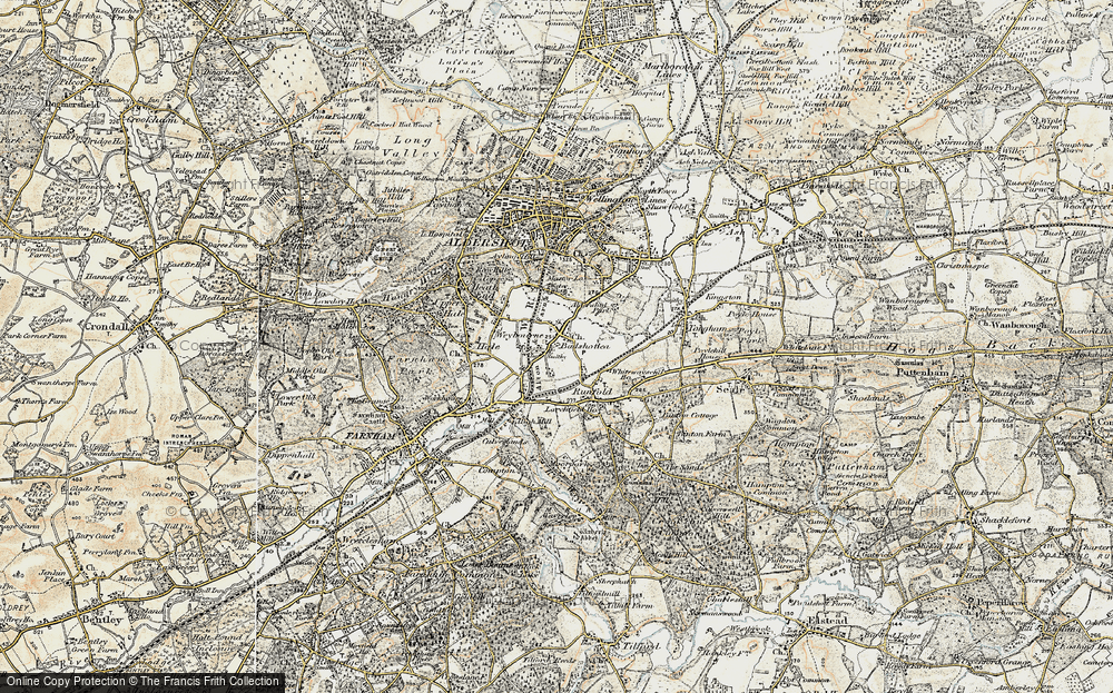 Old Map of Badshot Lea, 1898-1909 in 1898-1909