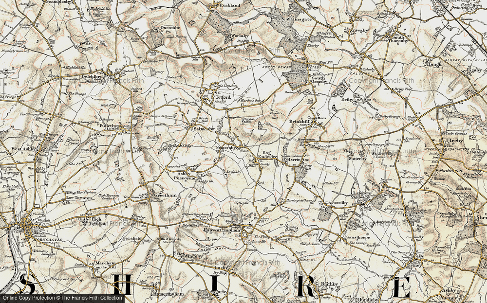 Old Map of Bag Enderby, 1902-1903 in 1902-1903