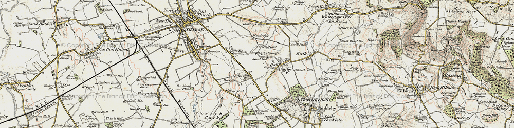 Old map of Bagby Grange in 1903-1904