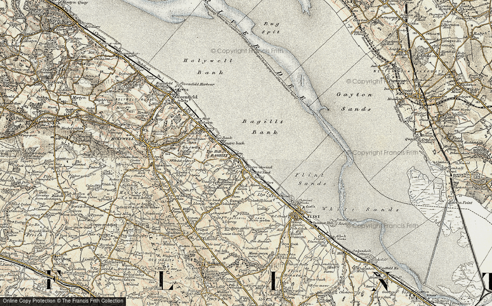 Old Map of Historic Map covering Bagillt Bank in 1902-1903