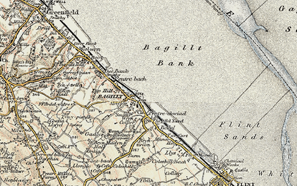 Old map of Bagillt in 1902-1903