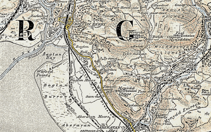 Old map of Baglan in 1900-1901