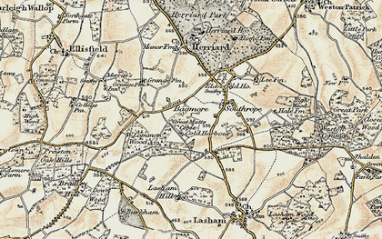 Old map of Bagmore in 1897-1900