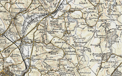 Old map of Bagnall in 1902