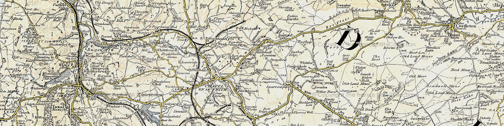 Old map of Bagshaw in 1902-1903