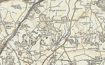 Old map of Bagshot in 1897-1900