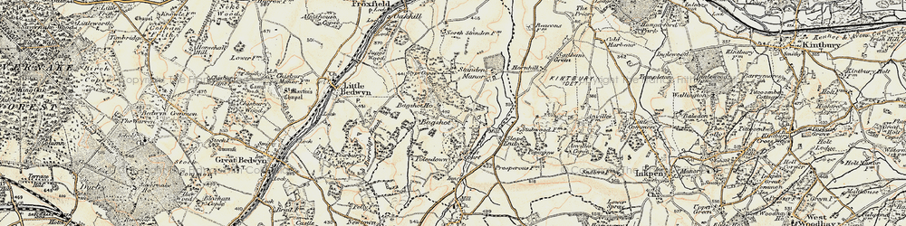 Old map of Bagshot in 1897-1900