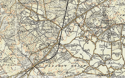 Old map of Bagshot in 1897-1909
