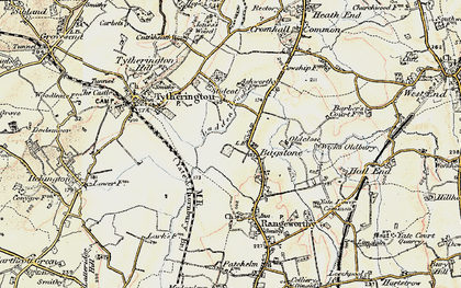 Old map of Bagstone in 1899