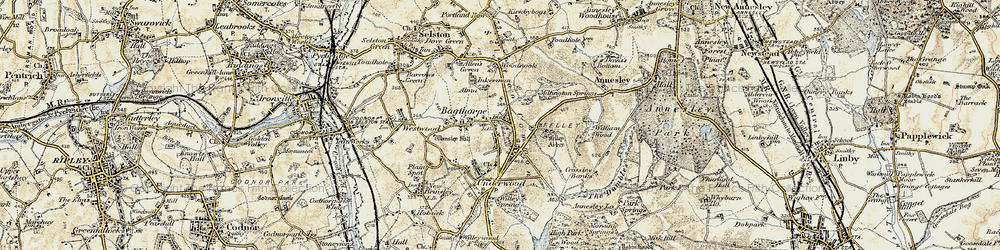 Old map of William Wood in 1902