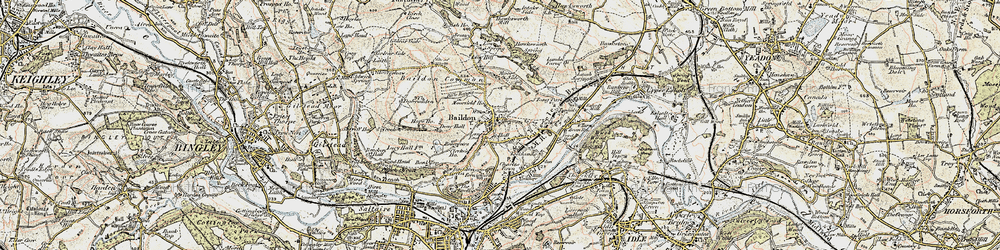 Old map of Baildon Moor in 1903-1904