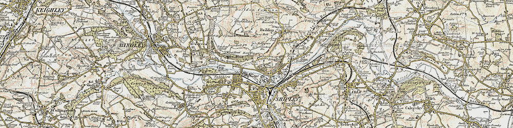 Old map of Baildon Green in 1903-1904
